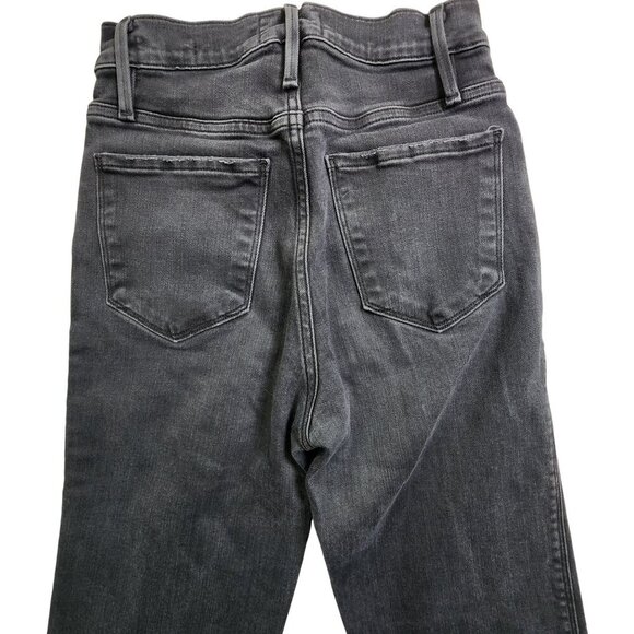 Frame Le Sylvie Slender Straight Jeans Size 25 Dark Wash Cotton/Modal Blend Deni - Picture 2 of 15